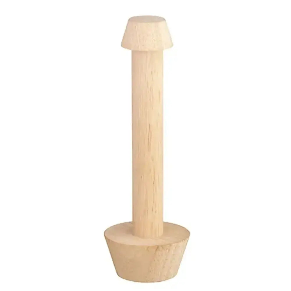 Wooden pastry tamper on a white background