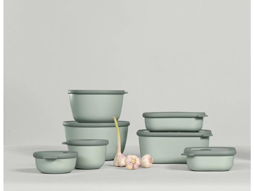 Mepal Cirqula Shallow Bowl 3 Piece Set Nordic Sage