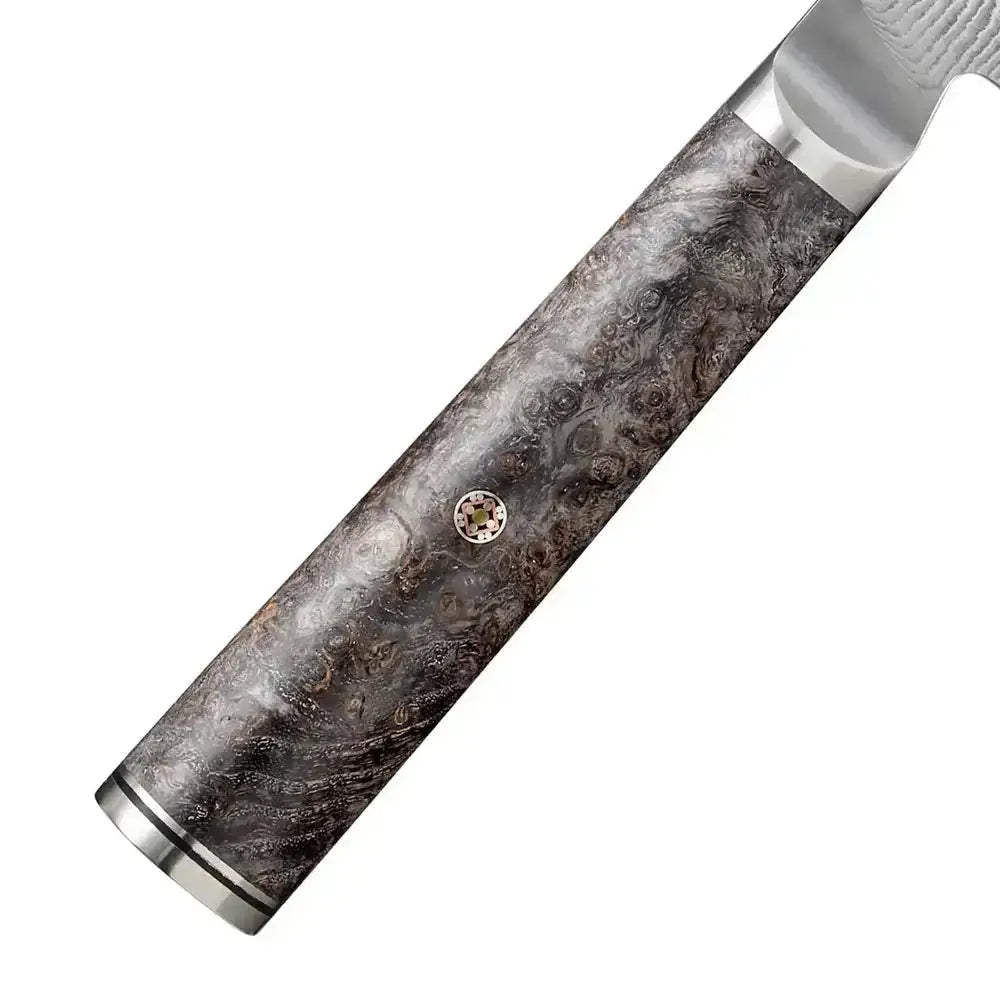 Knife with a detailed handle on a white background