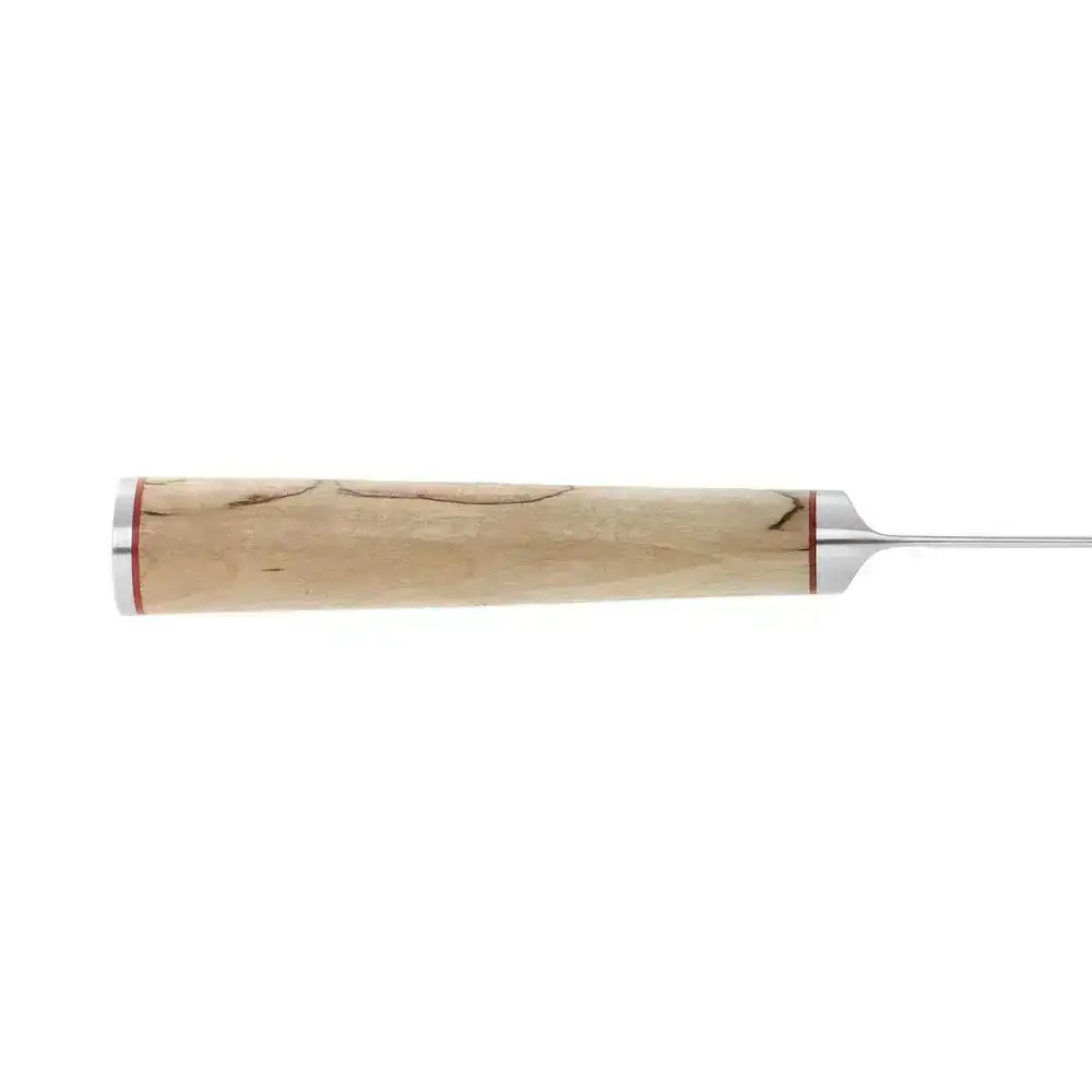 Wooden-handled knife on a white background