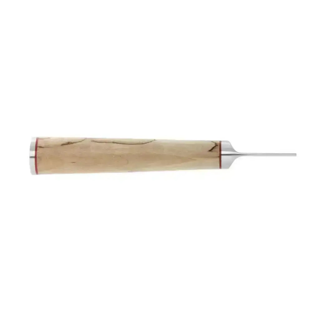 Wooden-handled knife on a white background