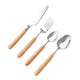 Nicolson Russell Acacia Light Wood Cutlery Set of 16