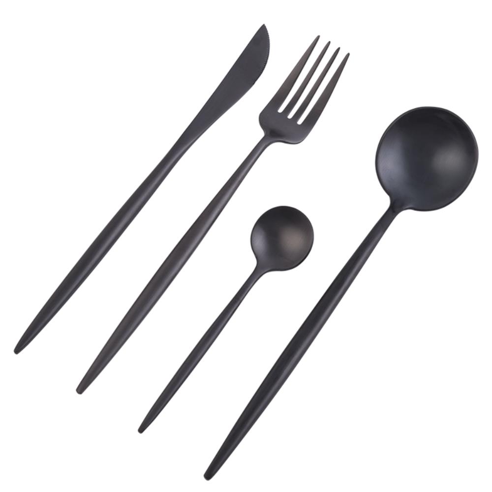 Nicolson Russell Dubai Matte Black Cutlery Set of 16