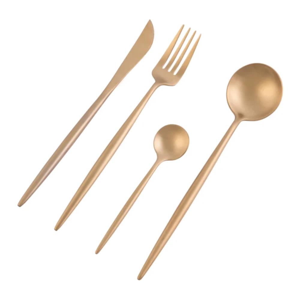 Nicolson Russell Dubai Matte Gold Cutlery Set of 16