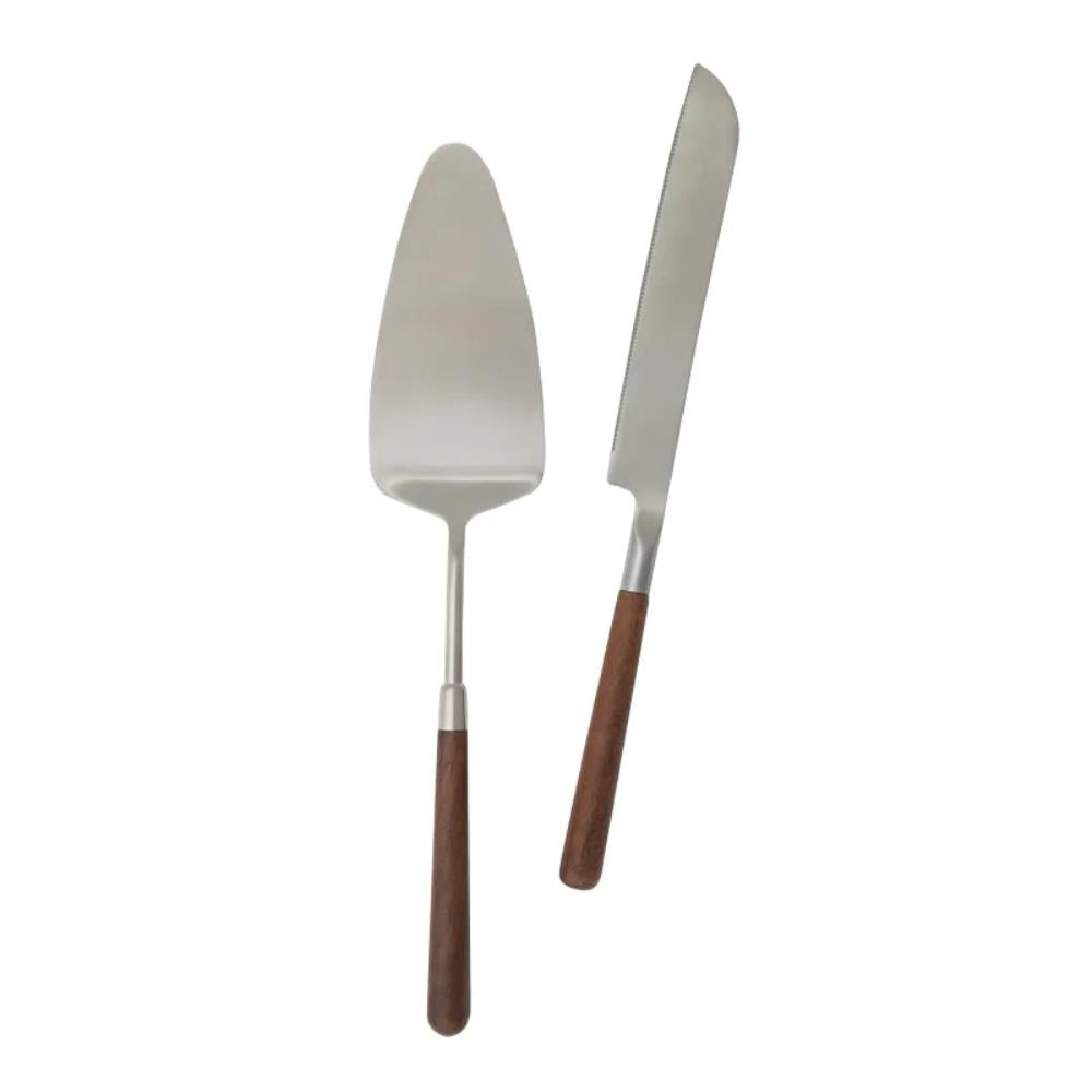 Nicolson Russell Wooden Cake Knife and Server Set 2