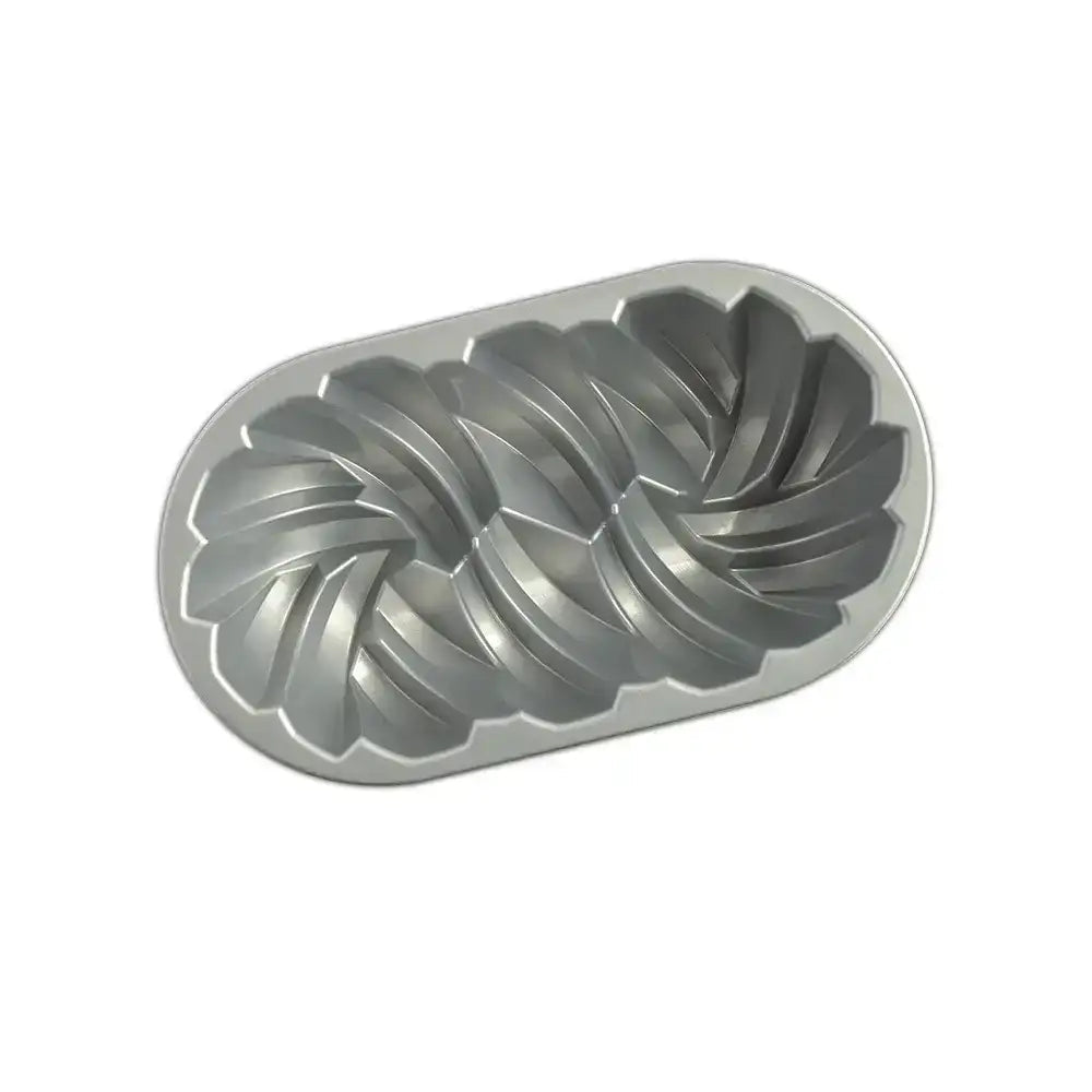 Silver braided bundt cake pan premium kitchenware from Cookin Stores