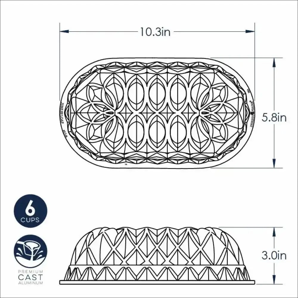 Nordic Ware Gold Jubilee Loaf Pan.
