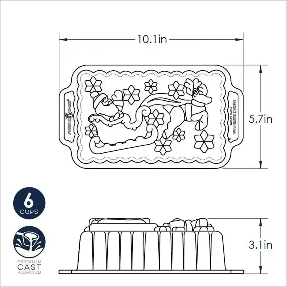 Nordic Ware Santa's Sleigh Loaf Pan.