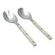 Olivia Stainless Steel Salad Server Set Cream