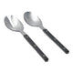 Olivia Stainless Steel Salad Server Set Dark Grey