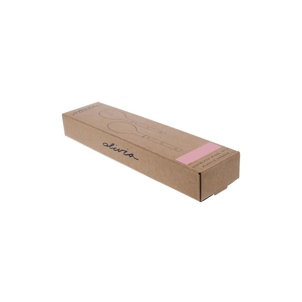 Cardboard box with a pink strip and 'levin' branding on a white background