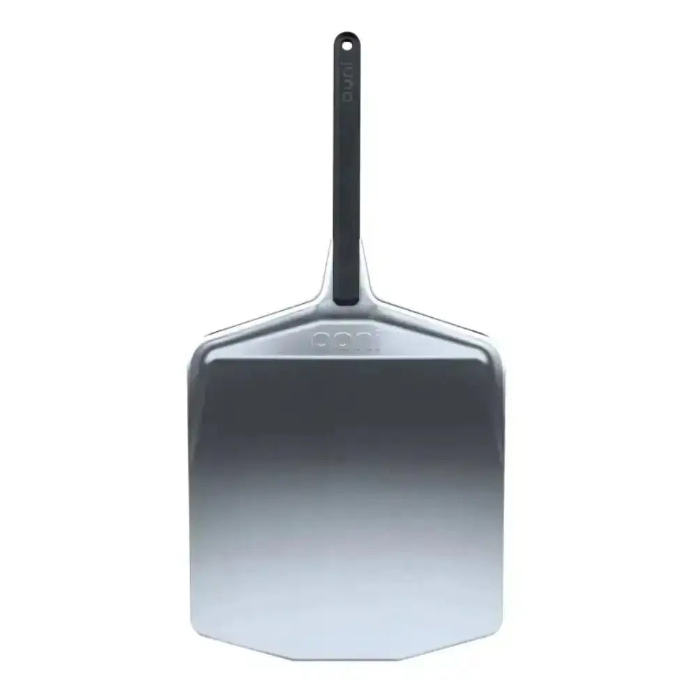 Metal pizza peel on a white background