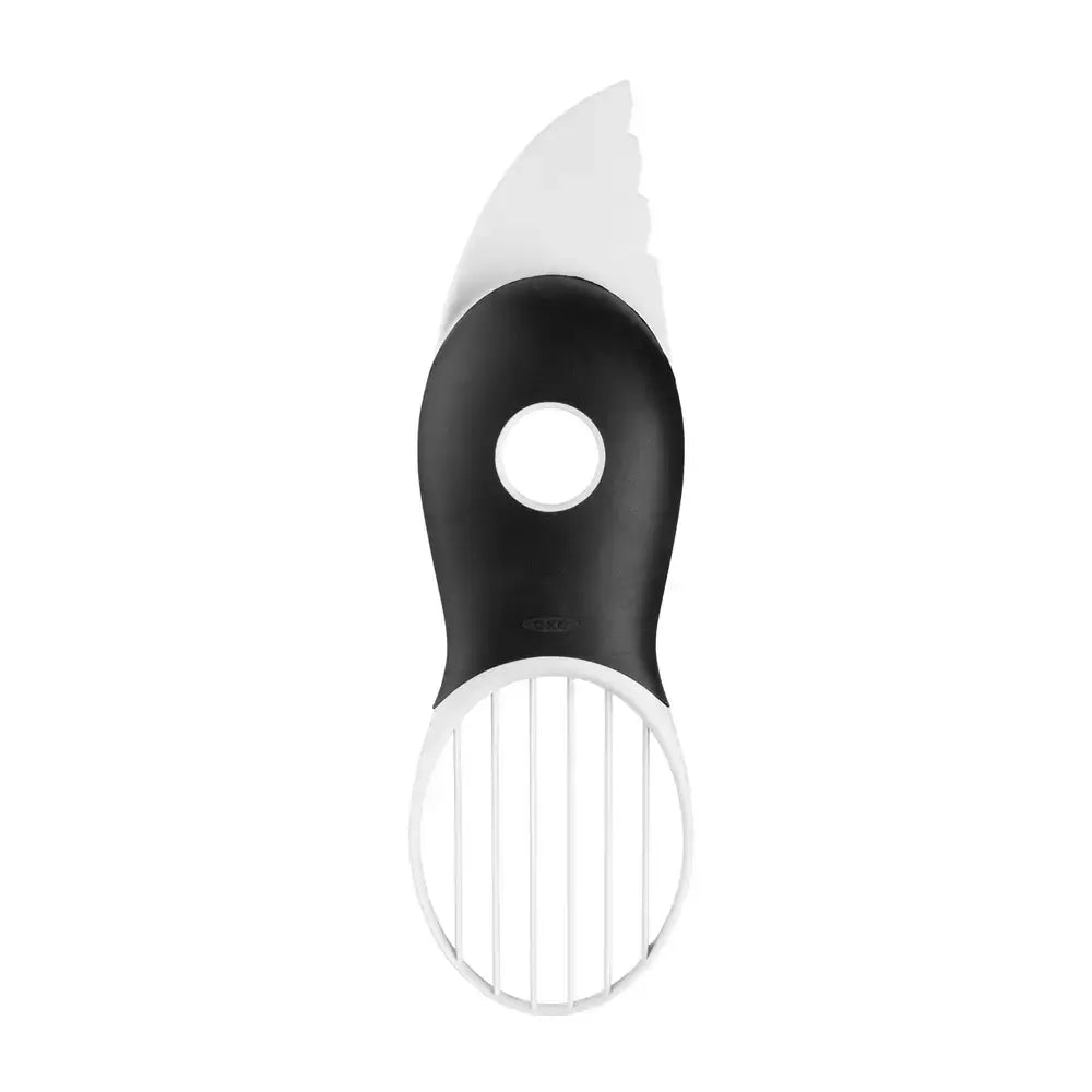Oxo avocado slicer white on a white background