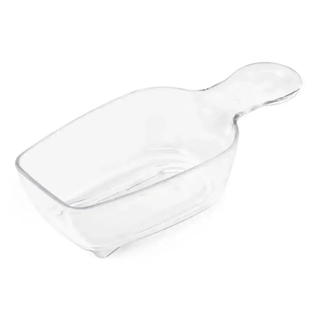 Clear scoop on a white background