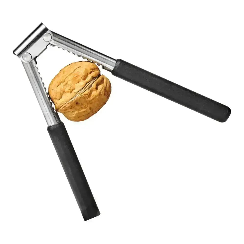 Nutcracker with a walnut on a white background