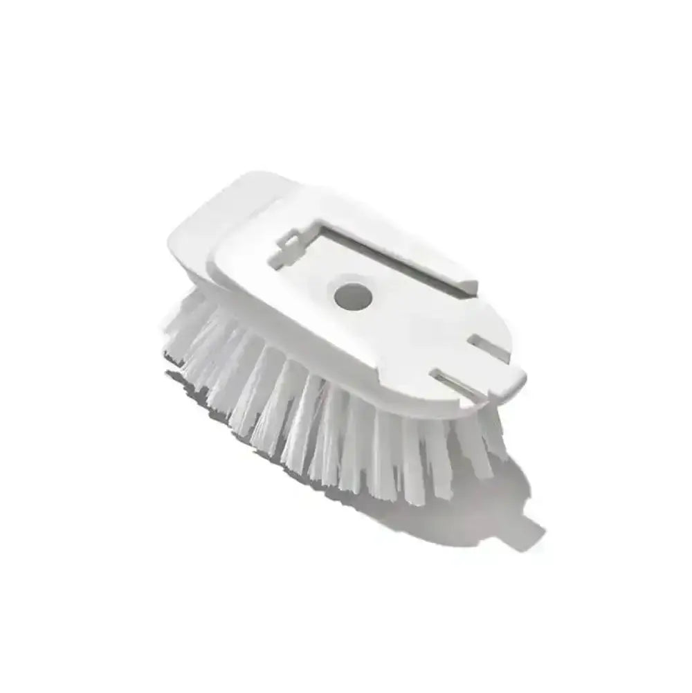 White brush with bristles on a white background