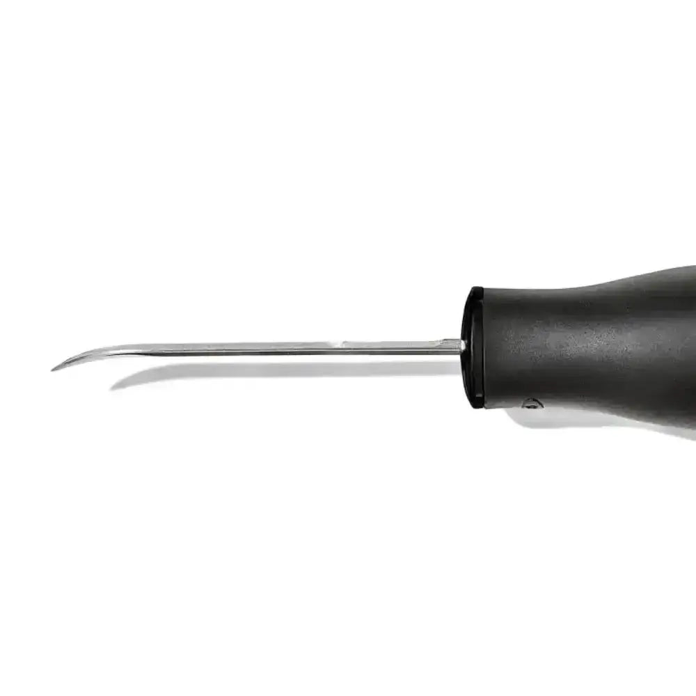 Black and silver kitchen tool on a white background