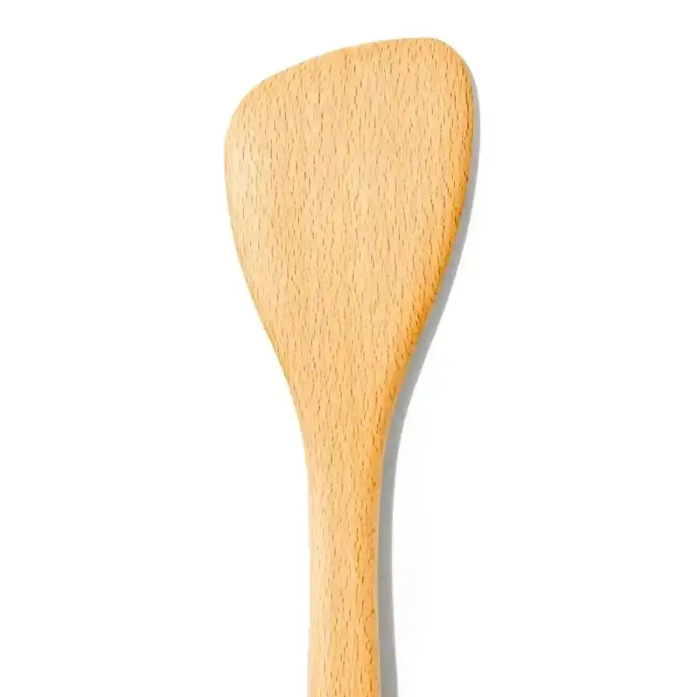Wooden spatula on a white background
