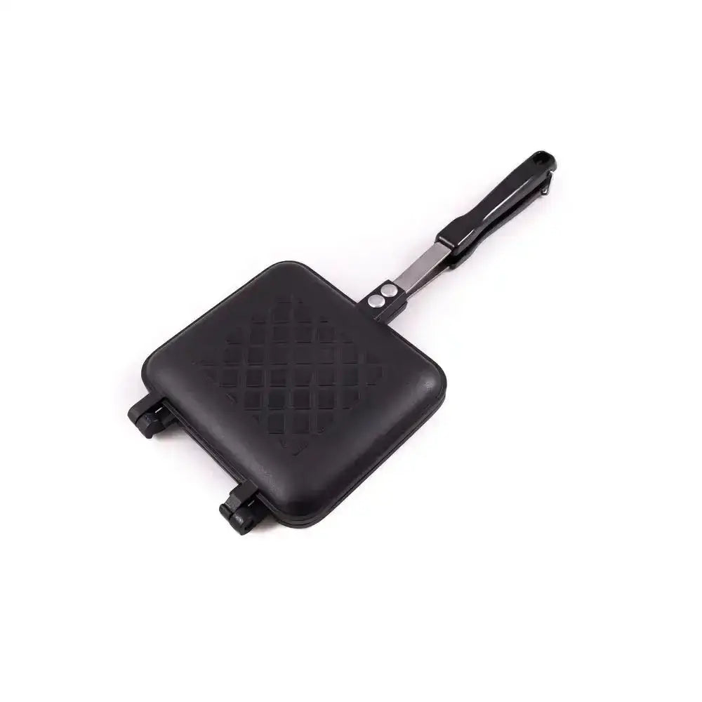 Black square sandwich press on a white background
