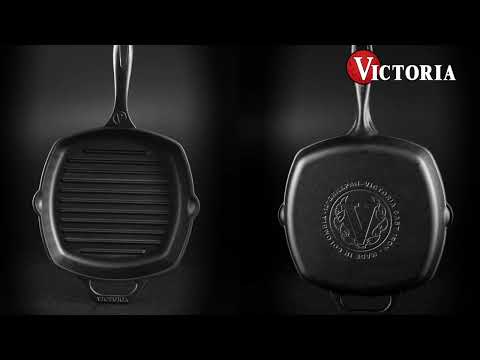 Victoria Enamelled Cast Iron Grill Pan 26cm