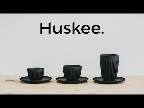 Huskee Natural Espresso Cup and Saucer 90ml Set of 2