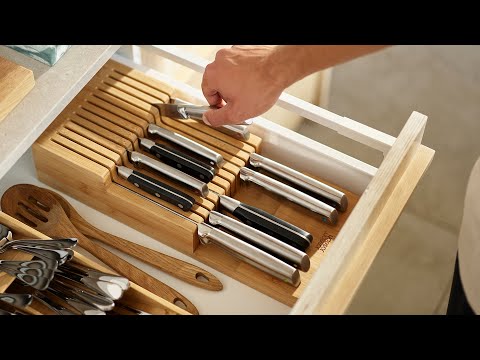 Joseph Joseph DrawerStore Knife Organiser Bamboo Large