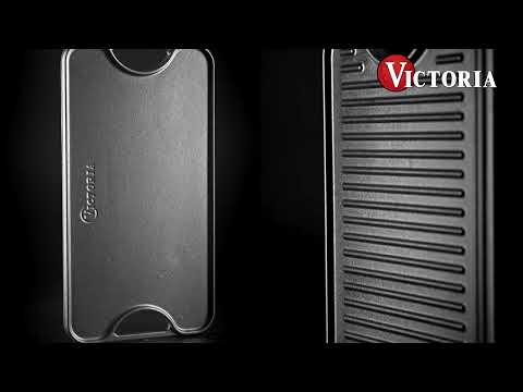 Victoria Enamelled Cast Iron Reversible Griddle 32cm