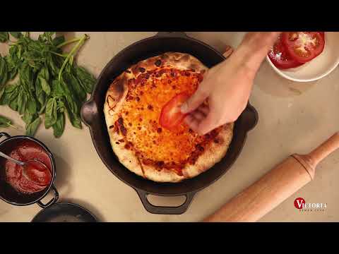 Victoria Enamelled Cast Iron Skillet with Handles 33cm