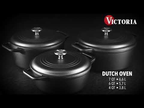Victoria Enamelled Cast Iron Casserole Pot 3.8L