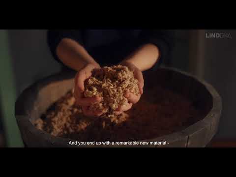 Lind DNA Nupo Curved Leather Placemat Anthracite