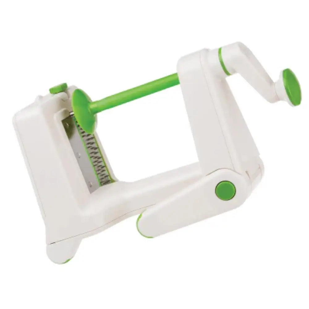 White and green kitchen tool on a white background