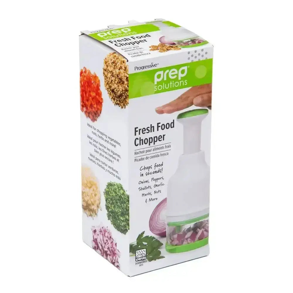 Box of Prep Solutions Fresh Food Chopper with images of chopped vegetables on a white background