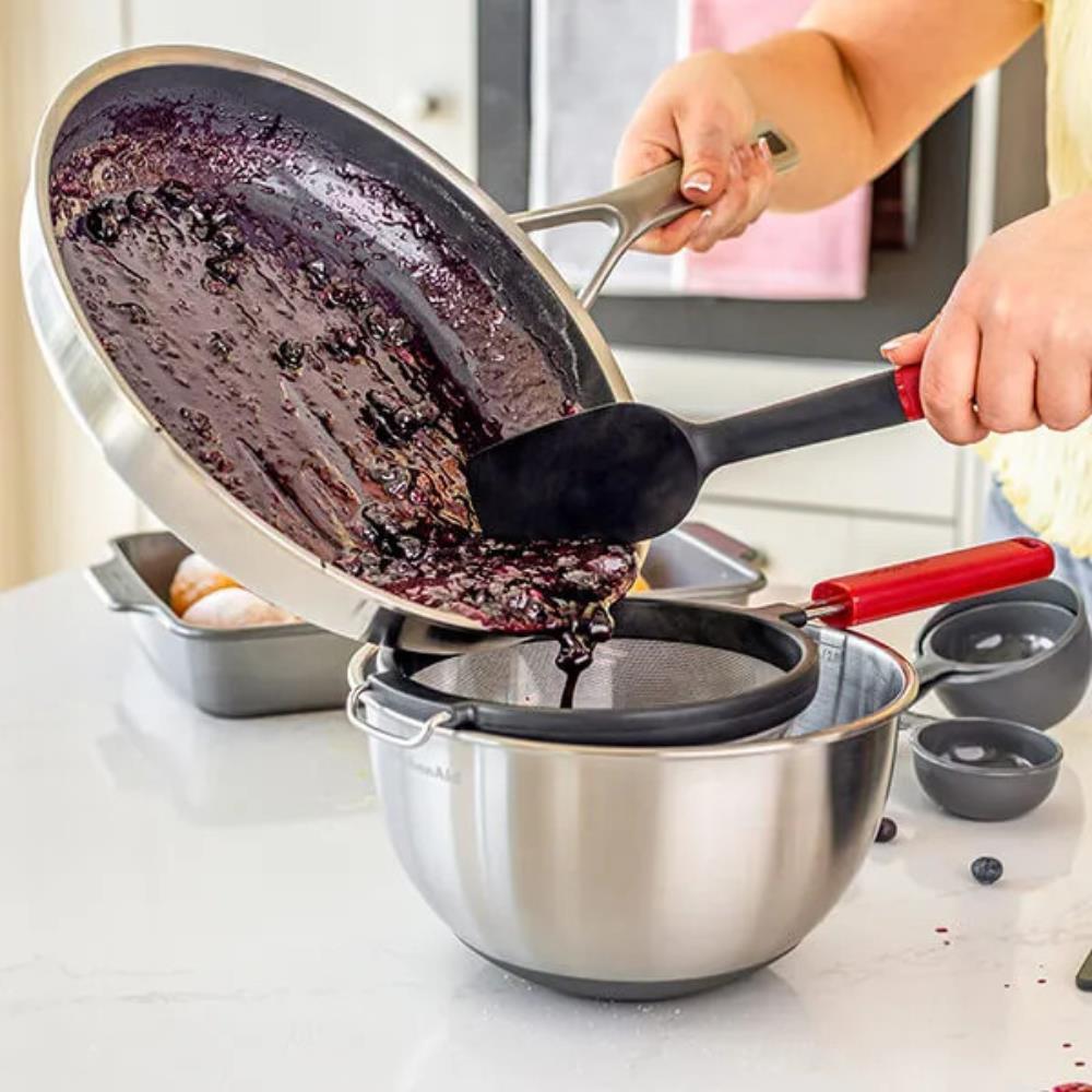 KitchenAid Classic Stainless Steel Mesh Strainer Red