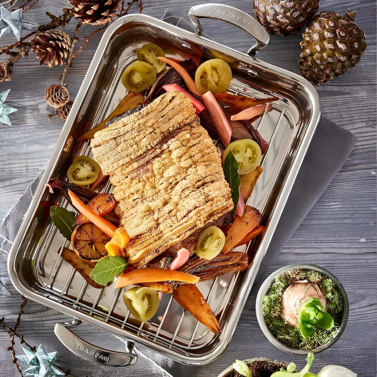 Scanpan Impact Stainless Steel Roasting Pan & Rack.