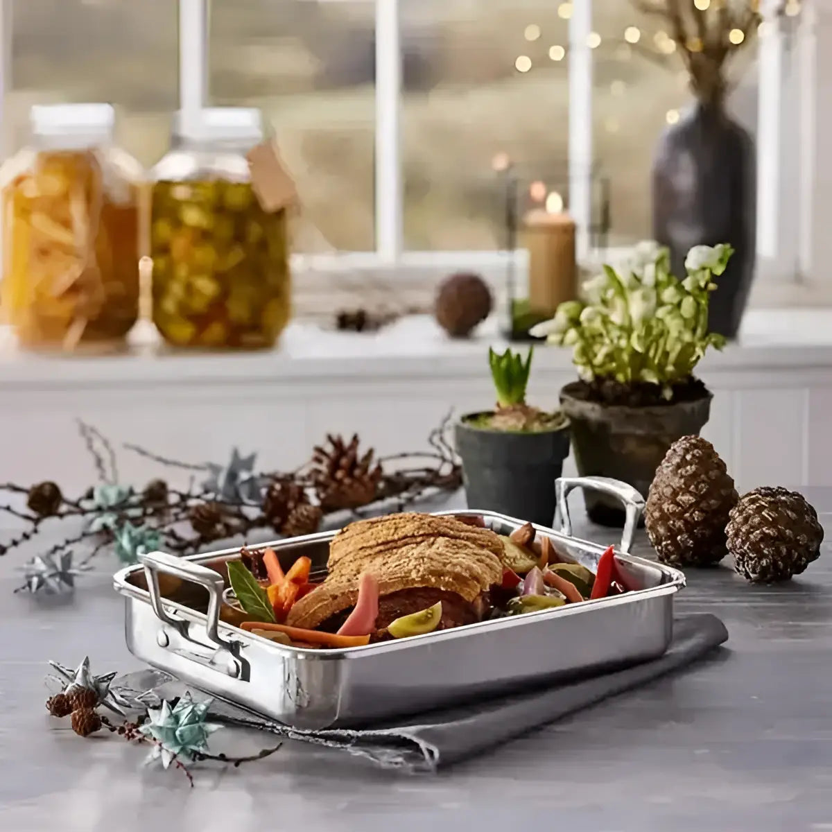 Scanpan Impact Stainless Steel Roasting Pan & Rack.