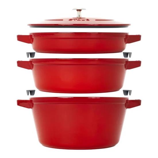 Staub Cast Iron Stackable 4 Piece Cookware Set
