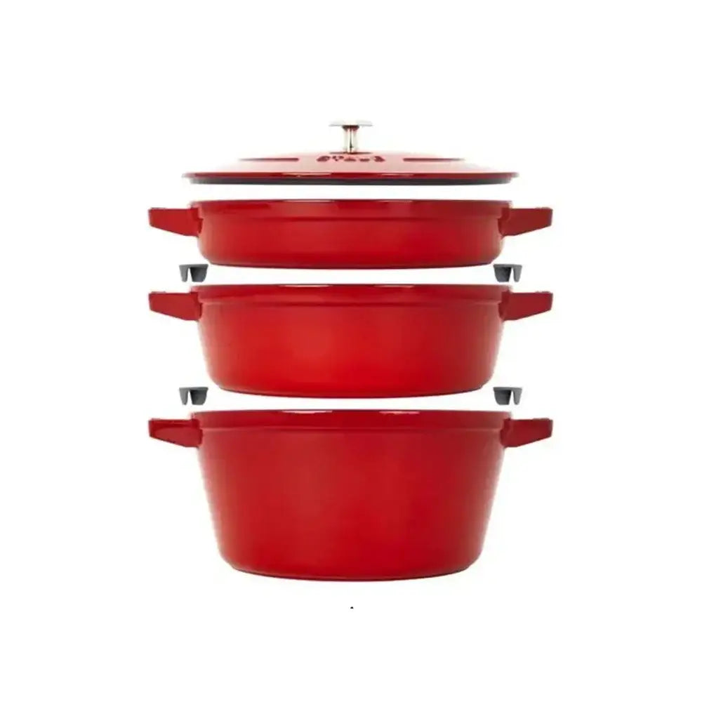 Staub Cast Iron Stackable 4 Piece Cookware Set