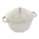 Staub Cast Iron Diamond Cocotte 2.8l White Truffle