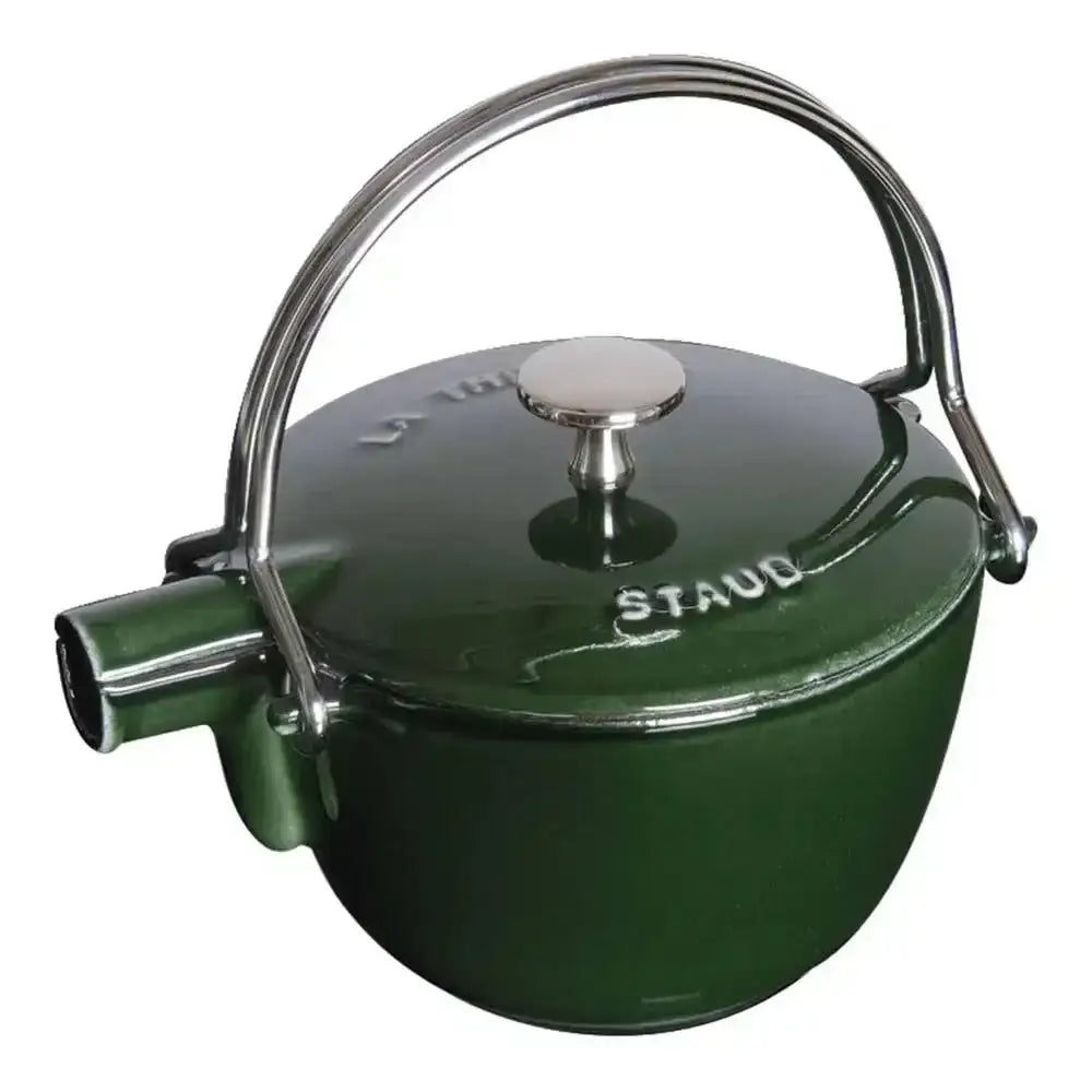 Staub Cast Iron Round Tea Pot 1.15L Basil Green.