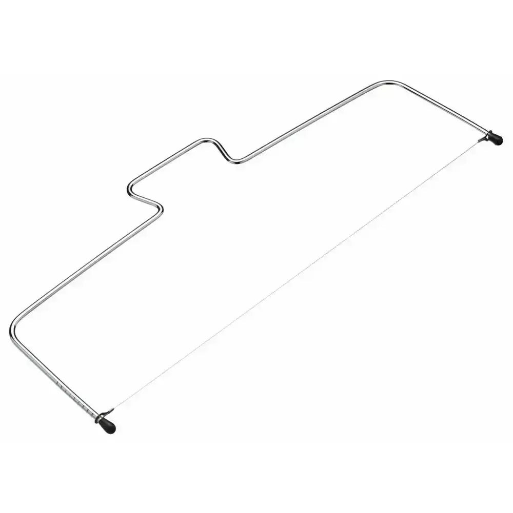 Metal cake cutting wire on a white background