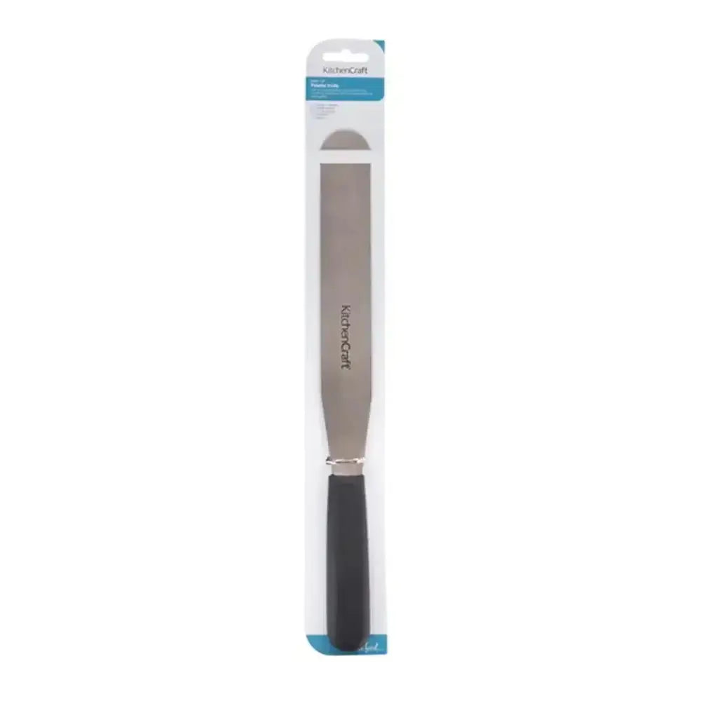 KitchenCraft palette knife with black handle on a white background