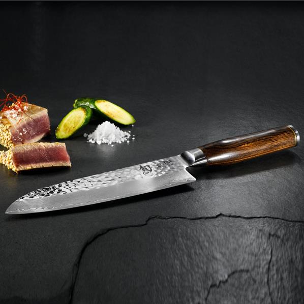 KAI Shun Premier Hammered Santoku Knife 18cm