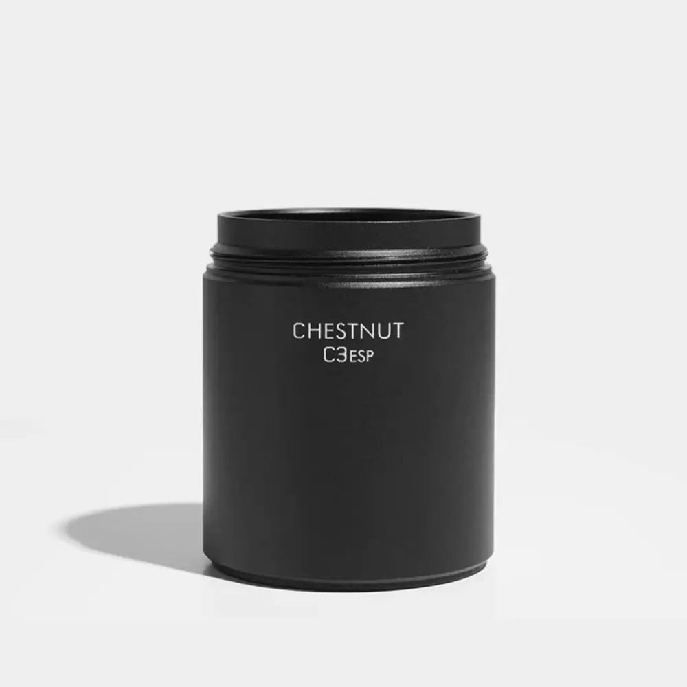 Black container with 'CHESTNUT C3ESP' text on a white background