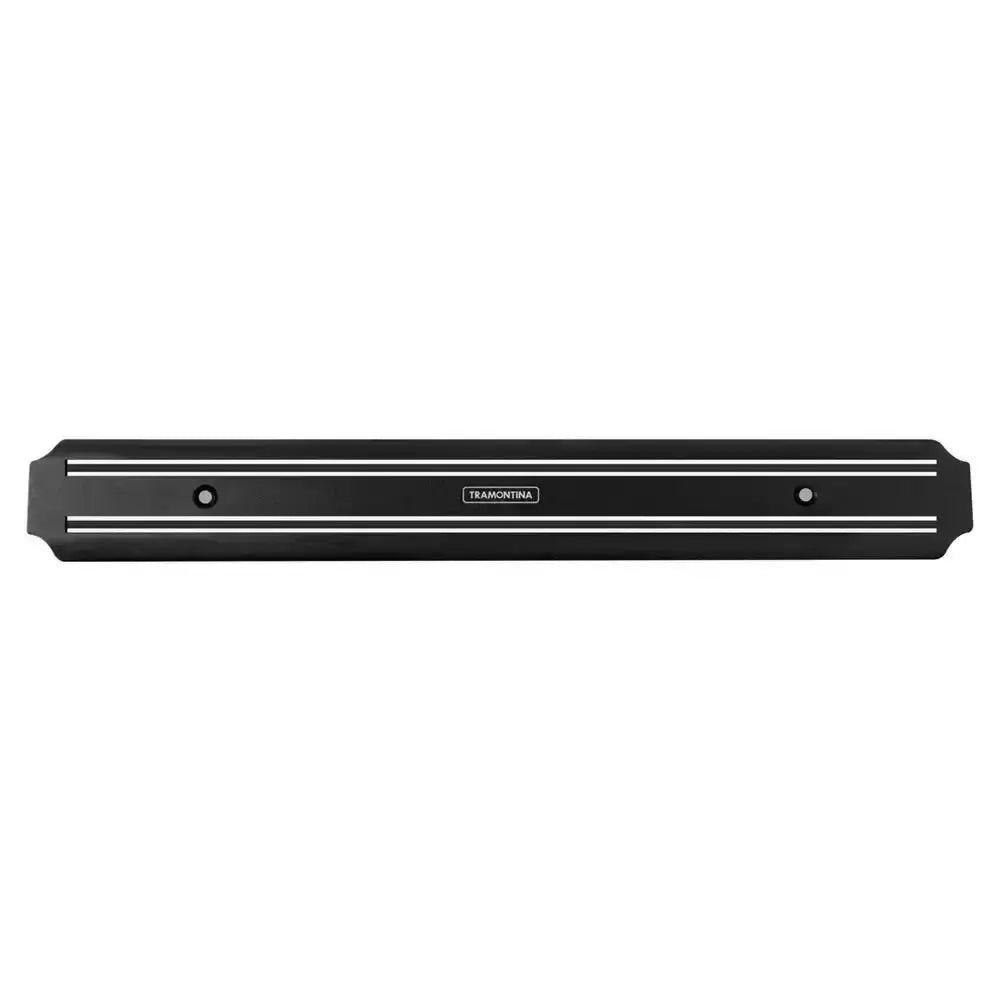 Black metal bar with 'Tramontina' branding on a white background
