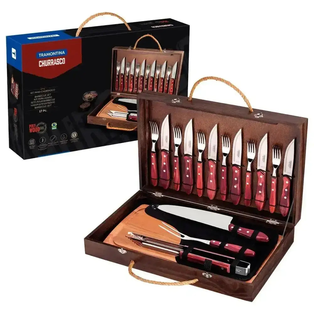 Tramontina Polywood Barbeque Set of 17.