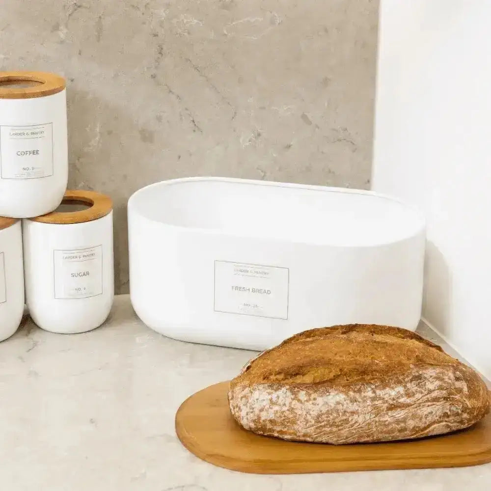 Typhoon Eden Bread Bin with Reusable Labels.