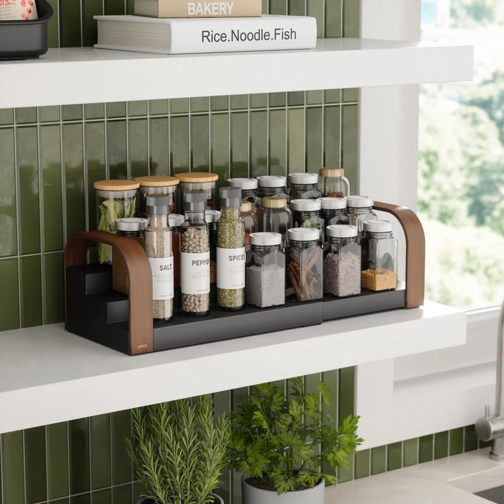 UMB Bellwood 3 Tier Spice Shelf Walnut
