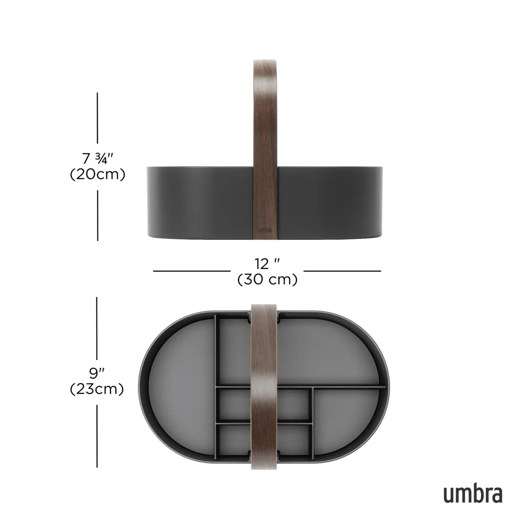 Umbra Bellwood Storage Caddy Black Walnut