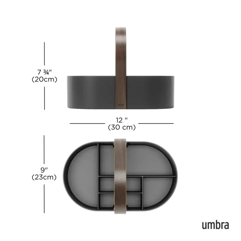 Umbra Bellwood Storage Caddy Black Walnut.