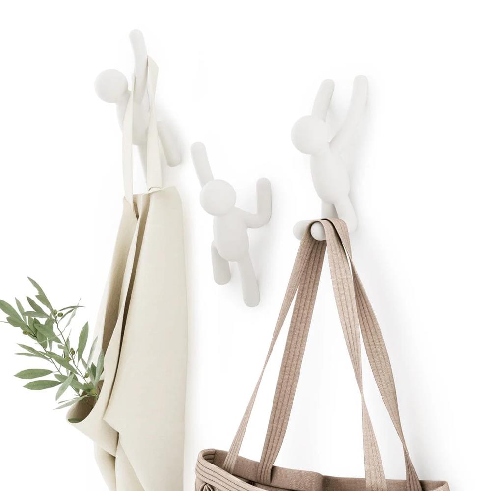 Umbra Buddy Wall Hooks Set of 3 White
